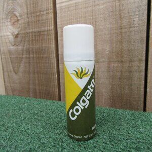 Vintage Colgate Aloe Shave Cream 2.25 oz Travel Size Shaving Cream Mostly Full